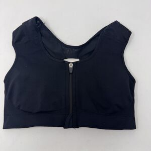 AlignMed AlignMe Zipper Posture Sports Bra Active Black Women's Size Medium